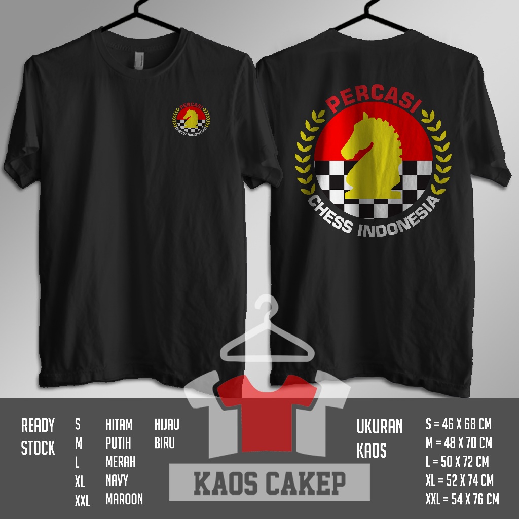Kaos PERCASI Chess Indonesia Persatuan Catur Seluruh Indonesia Baju Distro