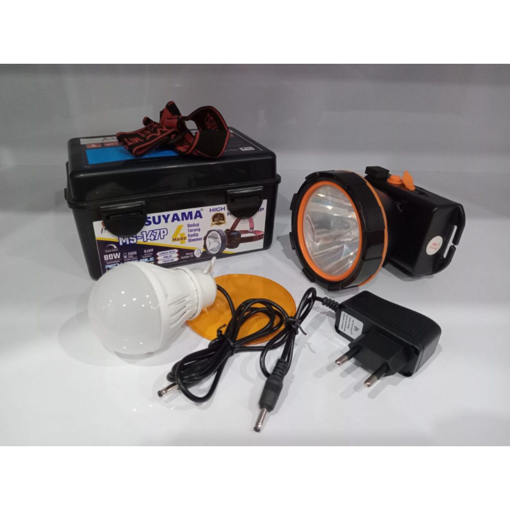 (Tahan Air) Senter Kepala Mitsuyama MS-147P ( 80 Watt )