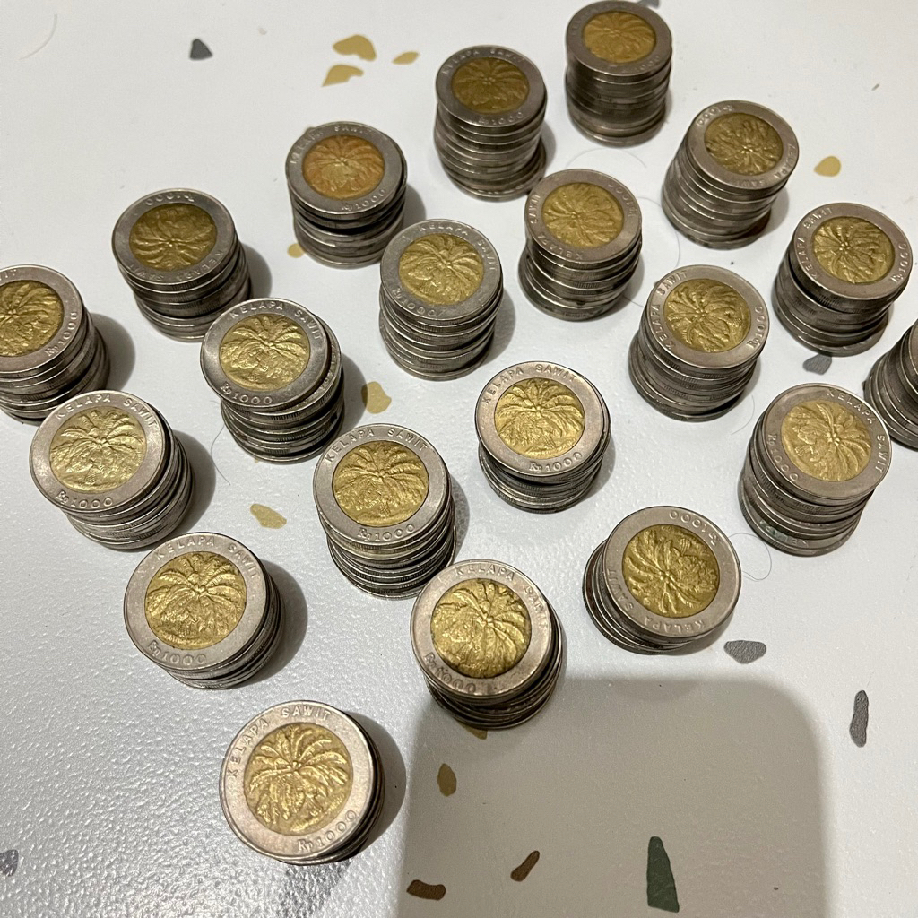 Uang logam 1000 kelapa sawit 200 keping