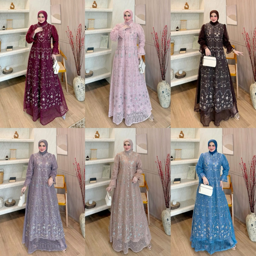 NEW DRESS JENNAIRA ory Poppy syari