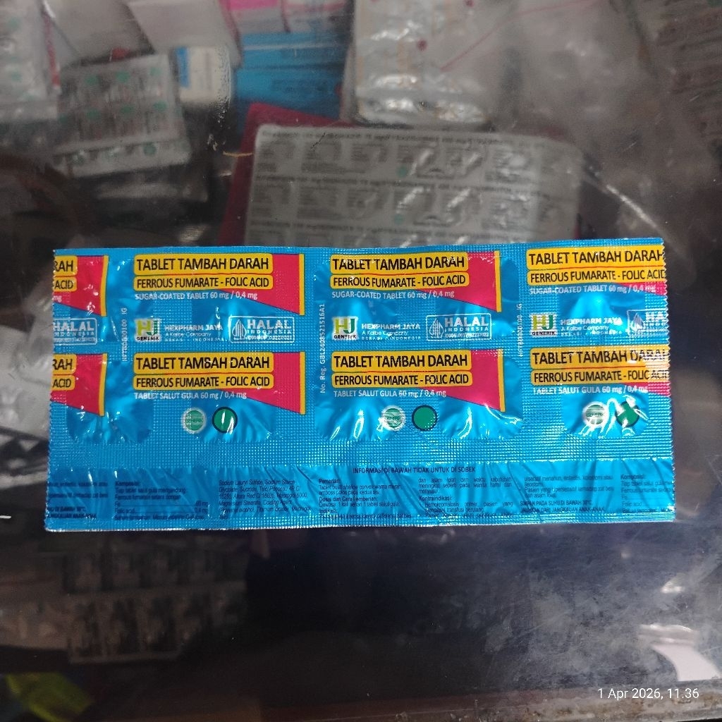 HJ Tablet Tambah Darah 10 Tablet Per Strip - Multivitamin - Suplemen Makanan - Obat Ibu Hamil - Pena