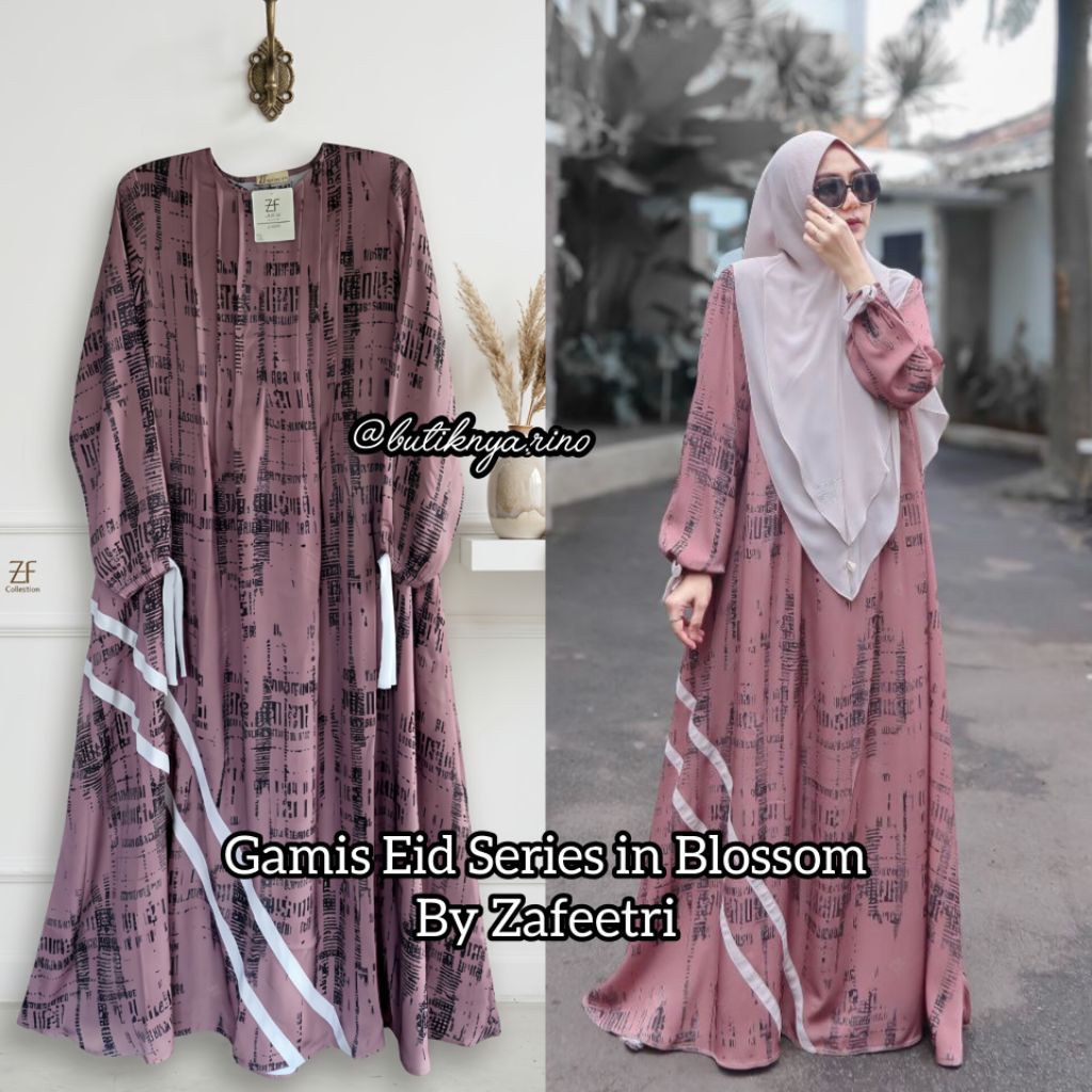GAMIS EID SERIES BY ZAFEETRI (GAMIS SAJA) // GAMIS SYARI PRINTING PREMIUM