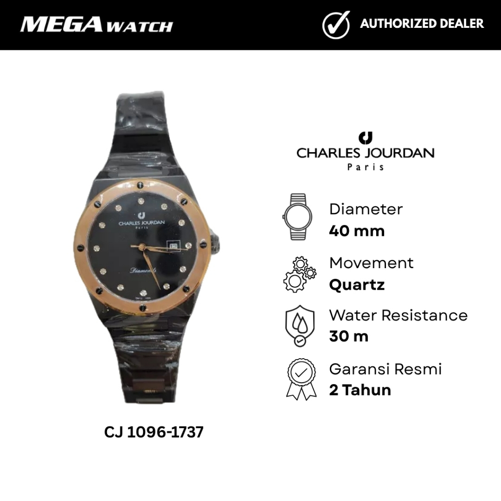 Jam Tangan CHARLES JOURDAN Wanita Original CJ 1096-1737