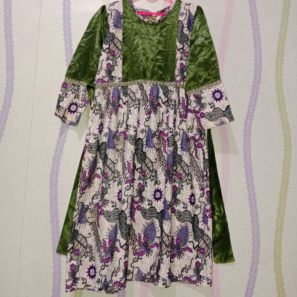 dress batik anak perempuan estimasi 4-5 T