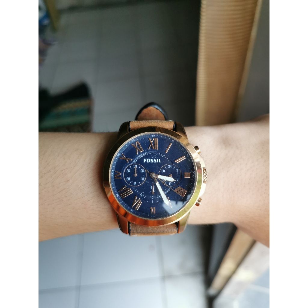 jam tangan F0ssiI pria chronograph second Preloved