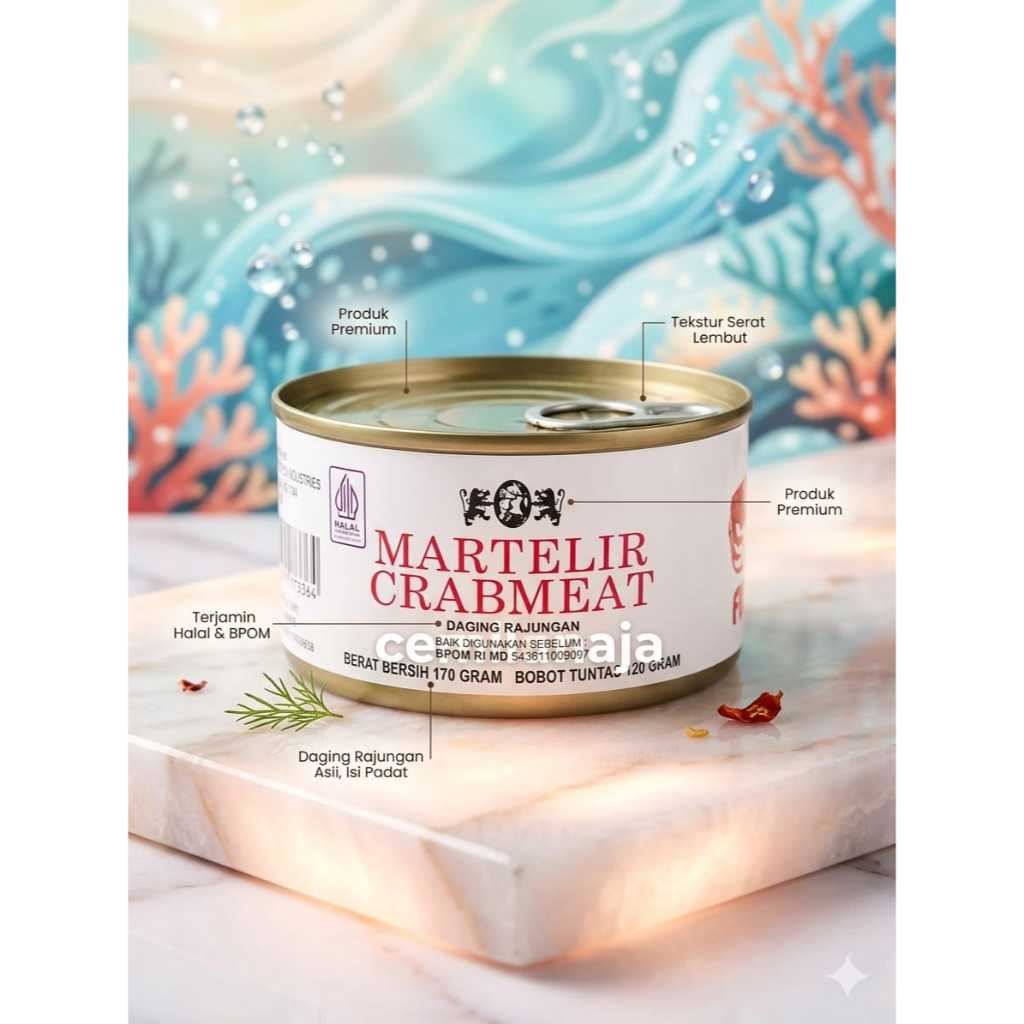DAGING KEPITING RAJUNGAN MARTELIR CRABMEAT DAGING KEPITING DALAM KEMASAN MURAH