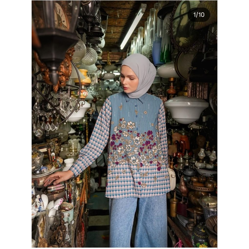 Ready NEW Heaven Lights HL Zalina Shirt - Twilight Size M