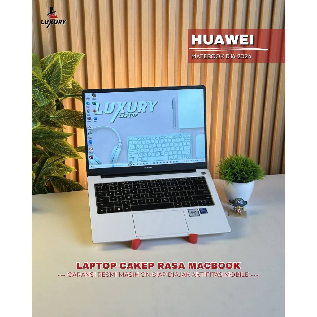 LAPTOP HUAWEI MATEBOOK D14 2024 12TH GEN CORE I5 RAM 8GB SSD 512GB GARANSI RESMI SECOND
