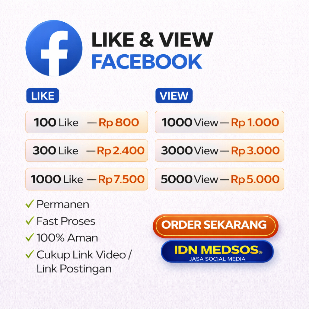 Like FB Reels Views Fb Reels Post Video Facebook Permanen Bergaransi