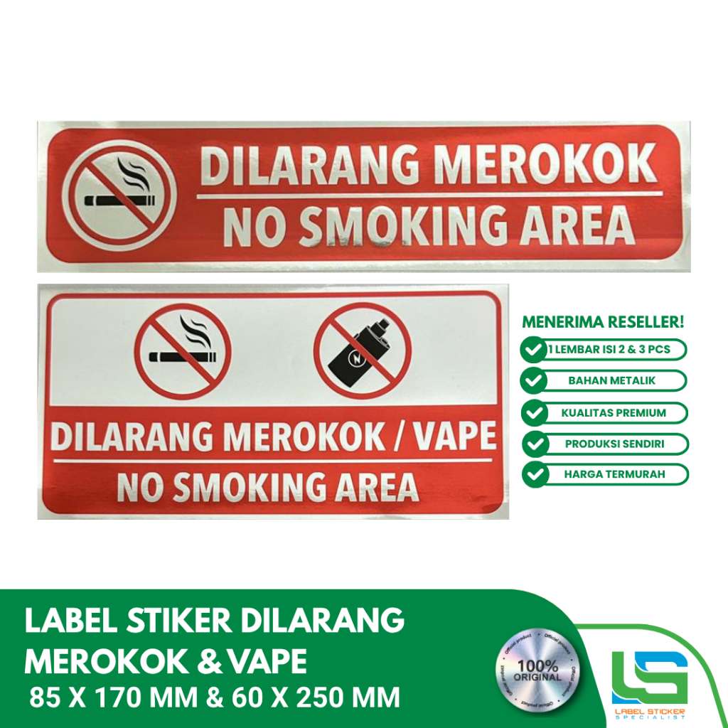 Stiker Dilarang Merokok/Sticker Dilarang Merokok/Sticker No Smoking