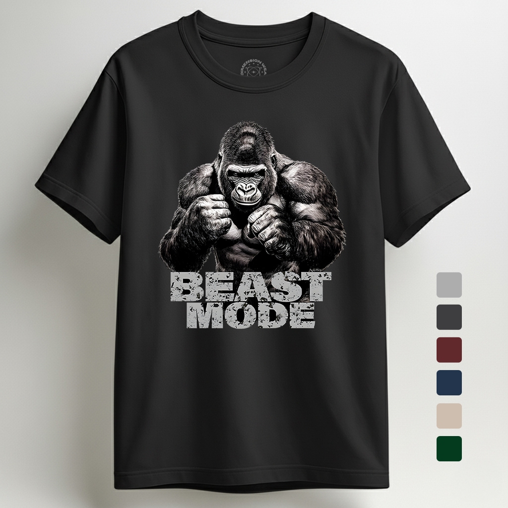 Ready Stock - 3DimensionWear - Kaos Distro Premium Original 3D Primal Power: Gorilla in Beast Mode -