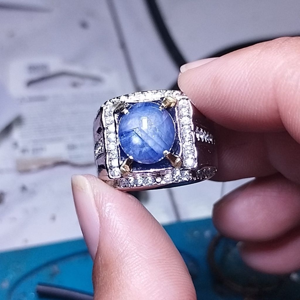 BLUE STAR SAFIR BURMA + memo