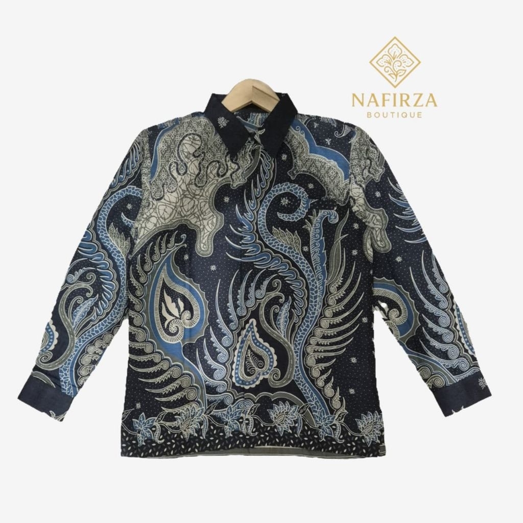 Kemeja batik bahan dobby premium