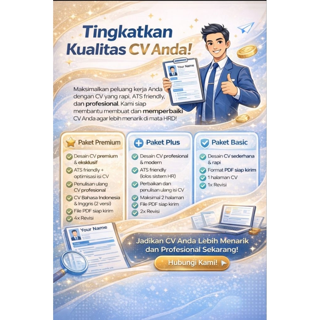 Jasa Pembuatan CV ATS Friendly & Profesional