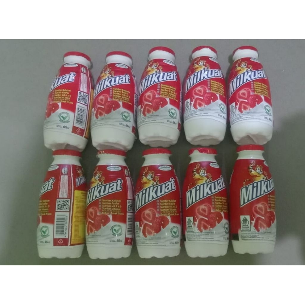 Susu Milkuat Botol 65ml Rasa Stoberi /jeruk(Paket 10pcs)