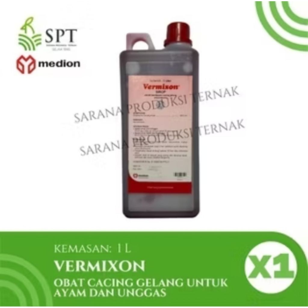 Vermixon Srop 1L obat cacing gelang cacingan ayam unggas