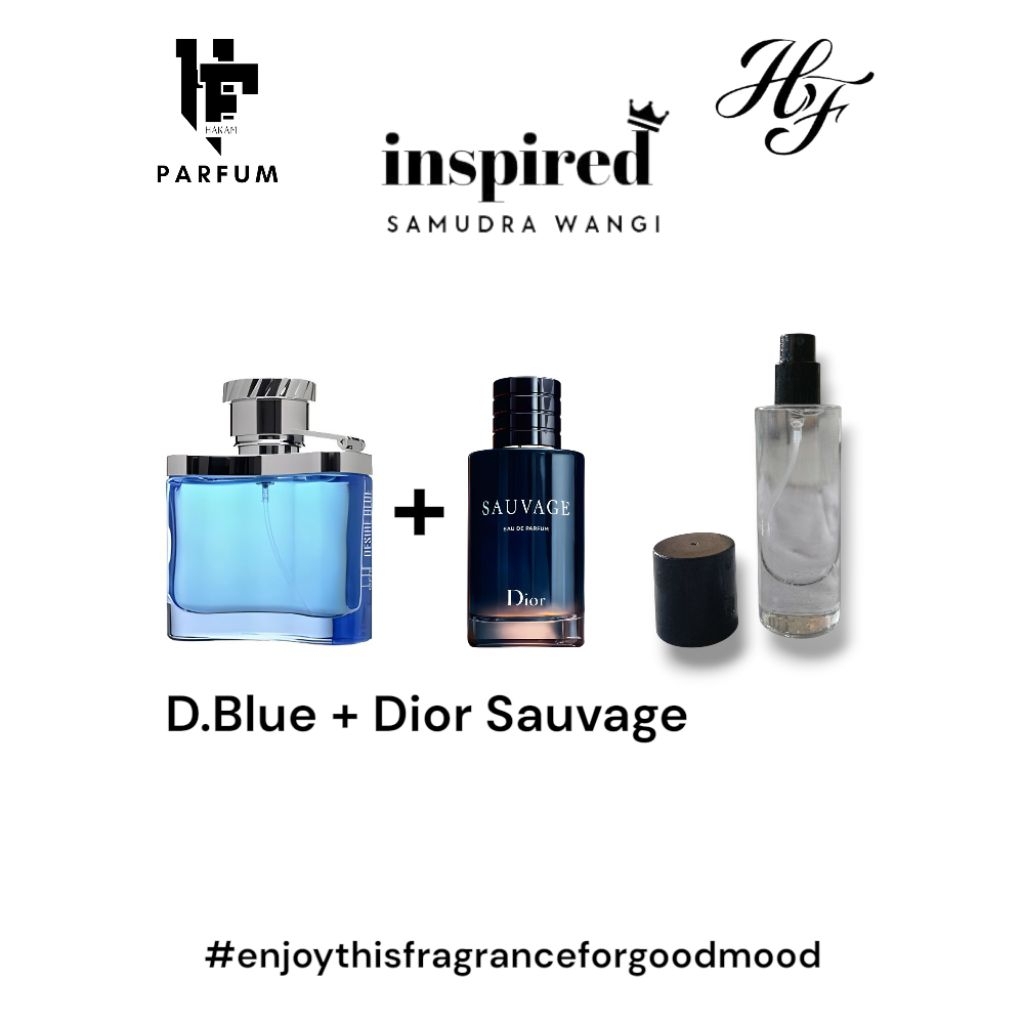 Parfum 30mil Refill - Parfum Mixing Dunhill Blue & Dior Sauvage - Parfum Original Bibit Asli 100% - 