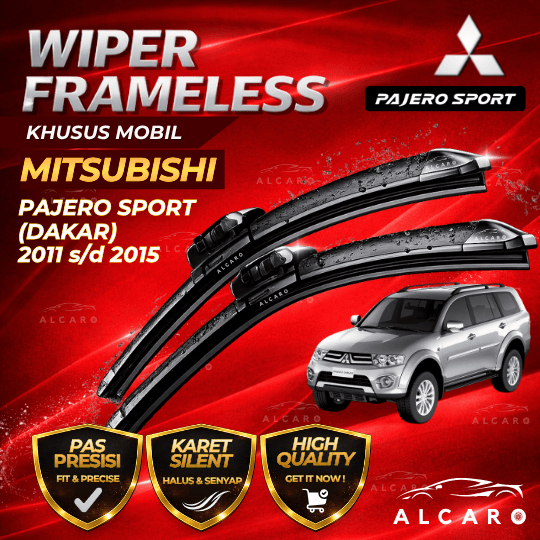 Alcaro Wiper Frameless PAJERO SPORT DAKAR 2011 s/d 2015 Original Premium - Sapu Kaca PAJERO SPORT DA
