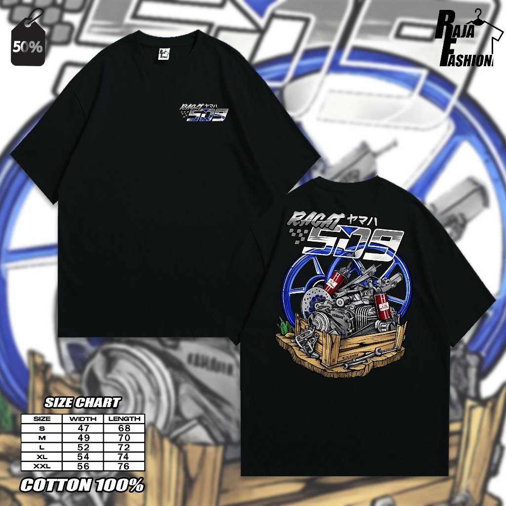 Baju Kaos Atasan Pria Cowok Ragat Motor 5D9 Gank Yamaha Vega Rr Zr Racing Distro Original