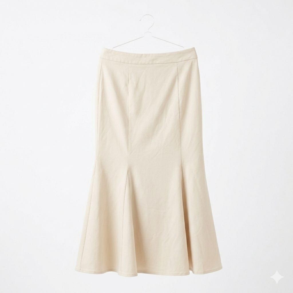 Rok duyung broken white global uniqlo, mermaid skirt GU