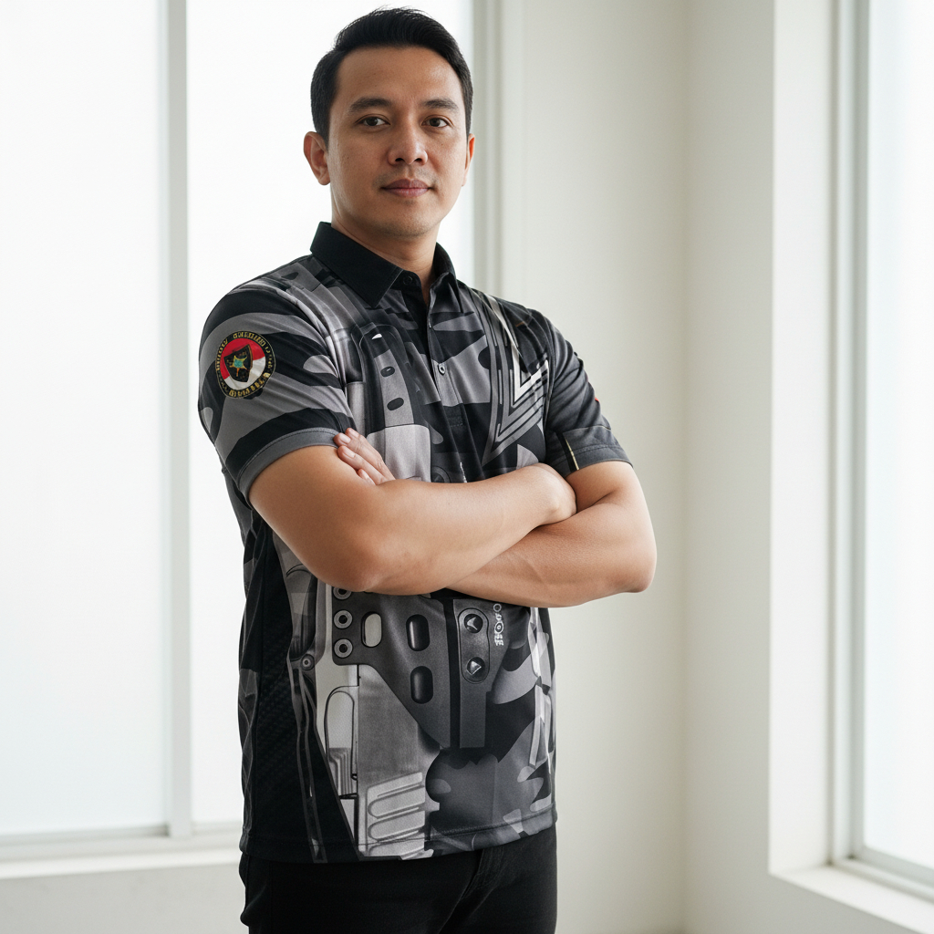 Kaos Jersey Wangki Menembak IPSC Perbakin Shooting Club Tim Glock Full Print Premium