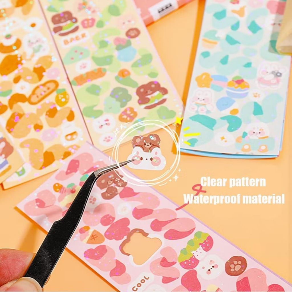 [Cheryl's Treasure] Stiker Kartun Shiny Mengkilap Motif Lucu - Set DIY - Journaling - Hias Buku
