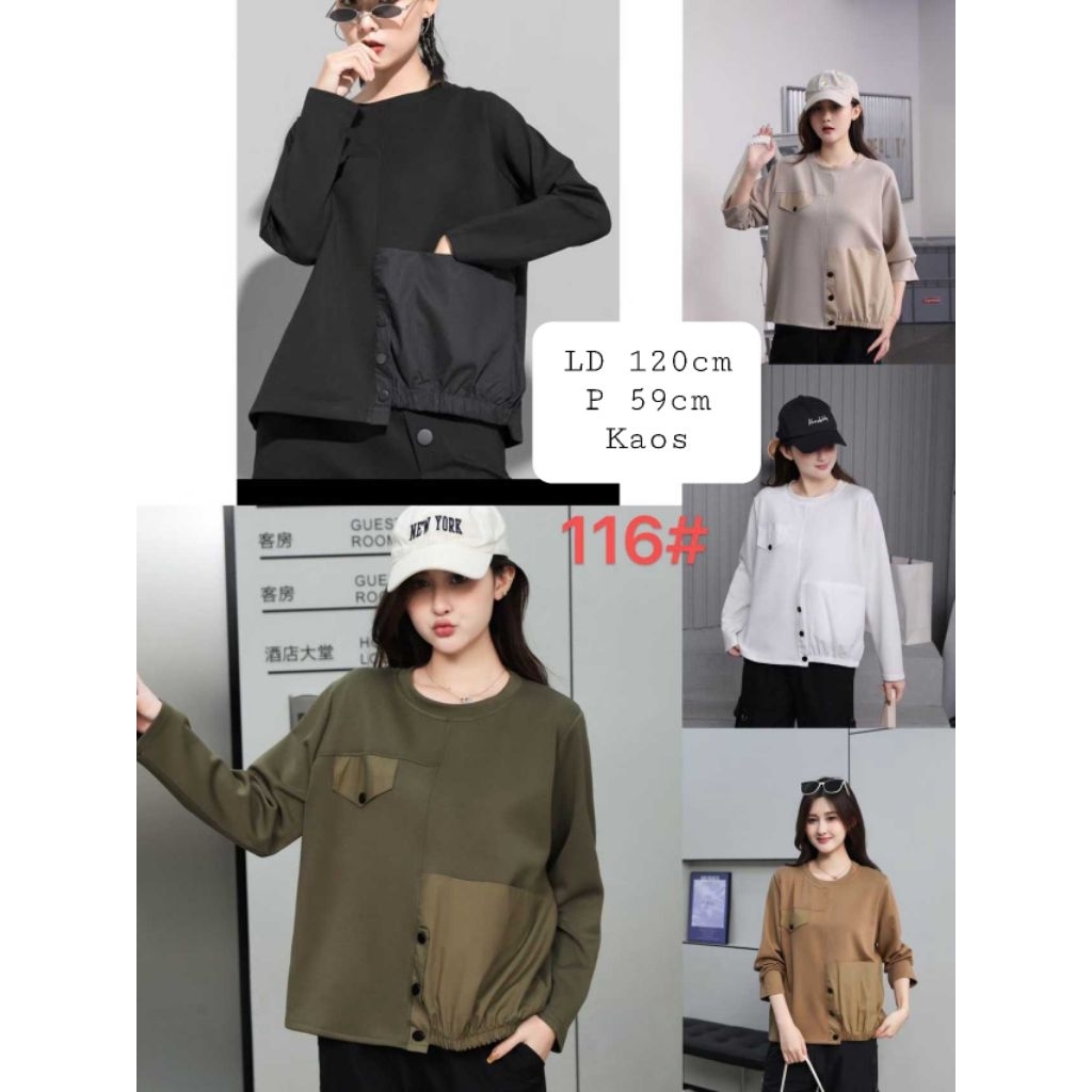 Kaos Lengan Panjang Wanita Import