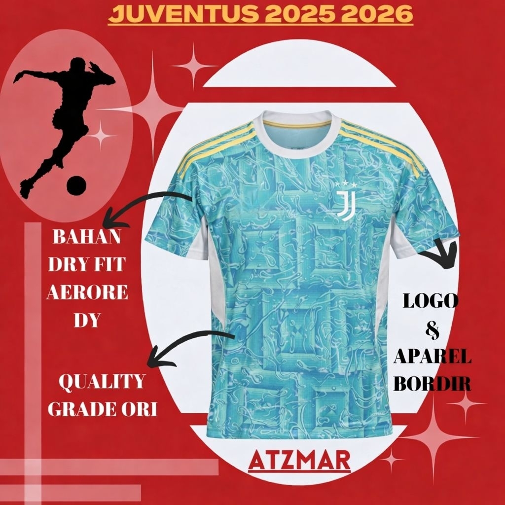 JERSY BOLA JUVE_NTUS_SPONSOR_HOME_AWAY_2025 2026  BAJU BOLA GRADE_ORI KAOS BOLA JUVENTUS JERSY SETEL