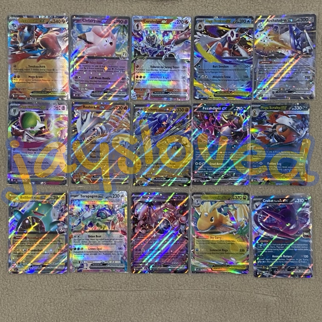 Pokemon Card / Kartu Pokemon TCG Indo RR Holo [Dragonite, Mewtwo, Lucario, Gardevoir, etc.]