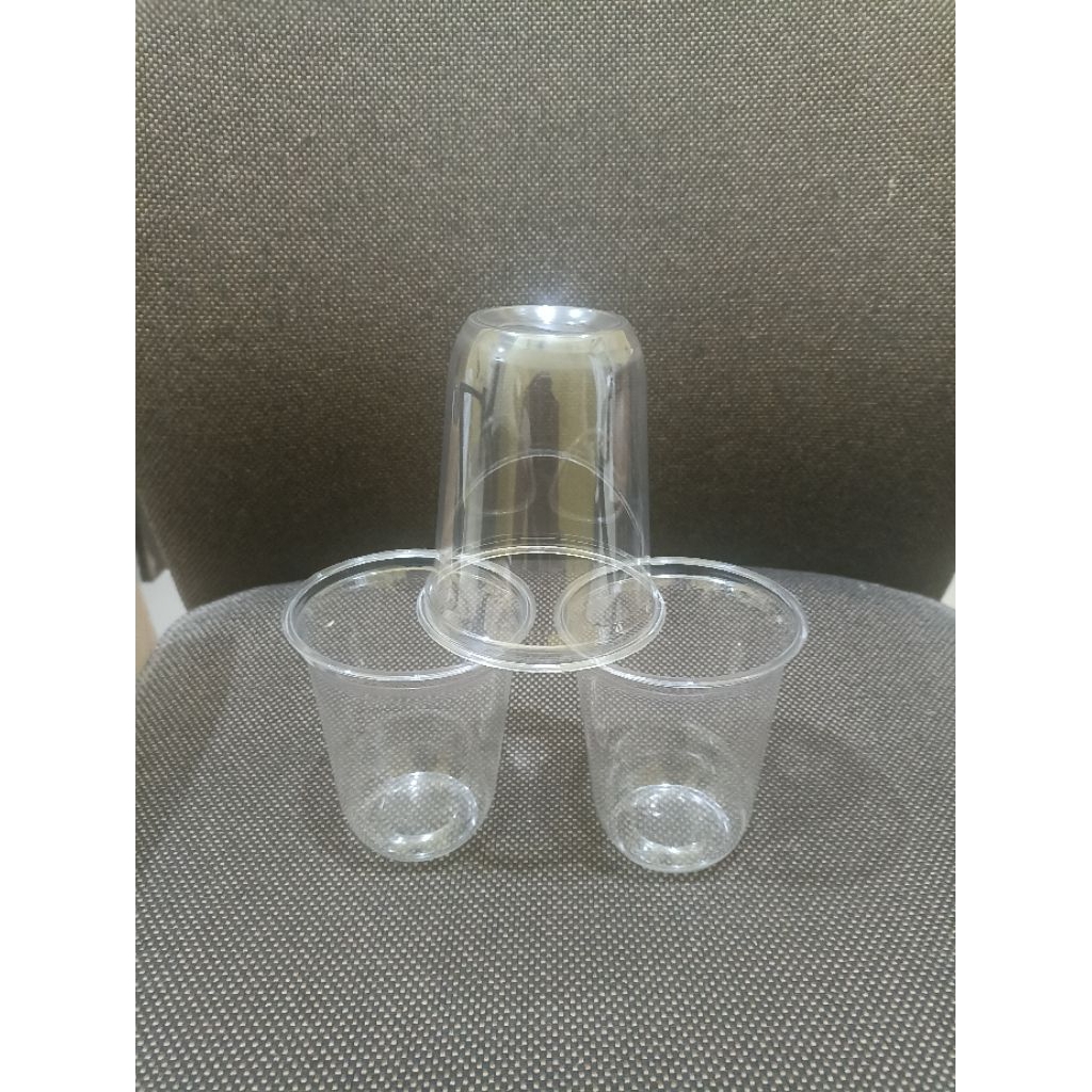 Cup PET 12 oz/cup pet 12 oz oval  tanpa tutup/cup pet 12oz oval polos