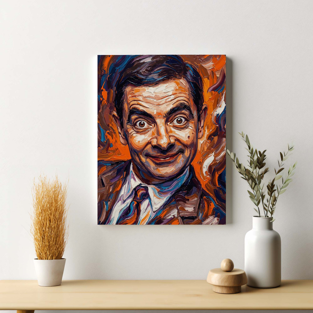 Poster Mr Bean Film Komedi Dekorasi Hiasan Pajangan Dinding Bingkai Kayu