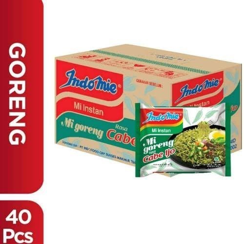Indomie Goreng Cabe Ijo 1 Dus Isi 40 pcs Mie Instan Rasa Cabe Ijo Favorit Hemat Stok Warung