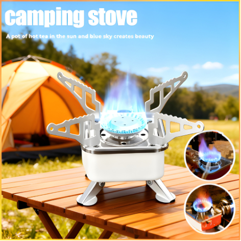 Kompor Gas Camping Mini Portable Lipat 1 Set Lengkap Outdoor Ultralight Stove - K-202