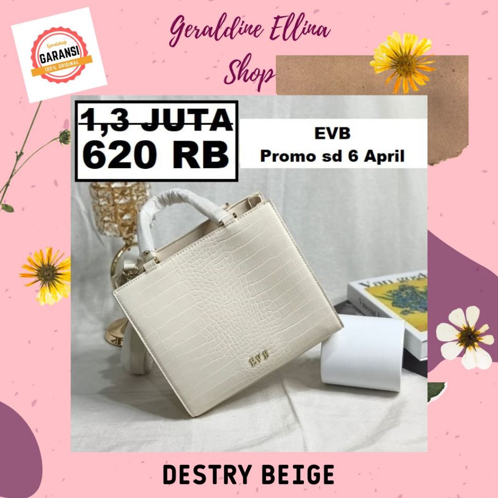 Tas EVB wanita satchel bag original sale seri DESTRY