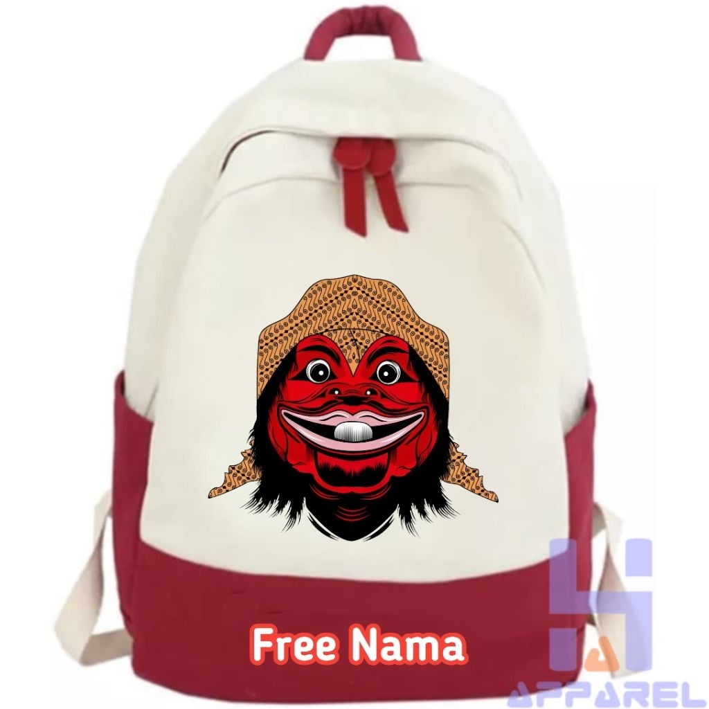 TAS RANSEL ANAK KARAKTER CEPOT WAYANG GOLEK KESENIAN WAYANG GOLEK CEPOT FREE NAMA