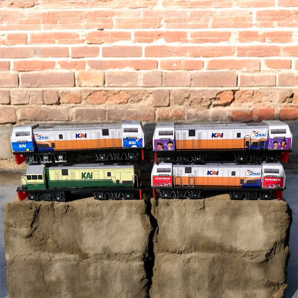 kereta api indonesia Hand made lokomotif cc201 cc206 3D print dan akrilik kuat dan presisi