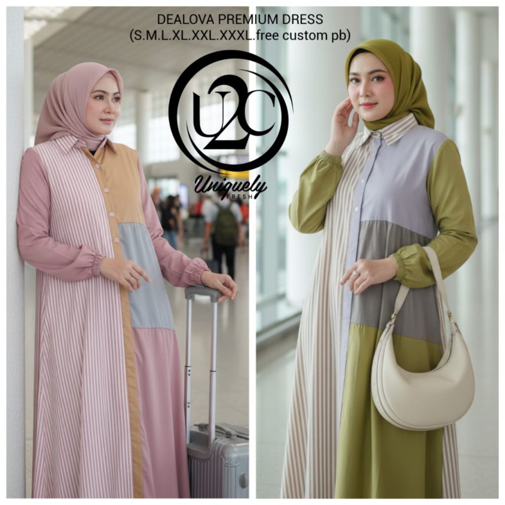 GAMIS ORI U2C DEALOVA PREMIUM DRESS ORIGINAL U2C BEST SELLER