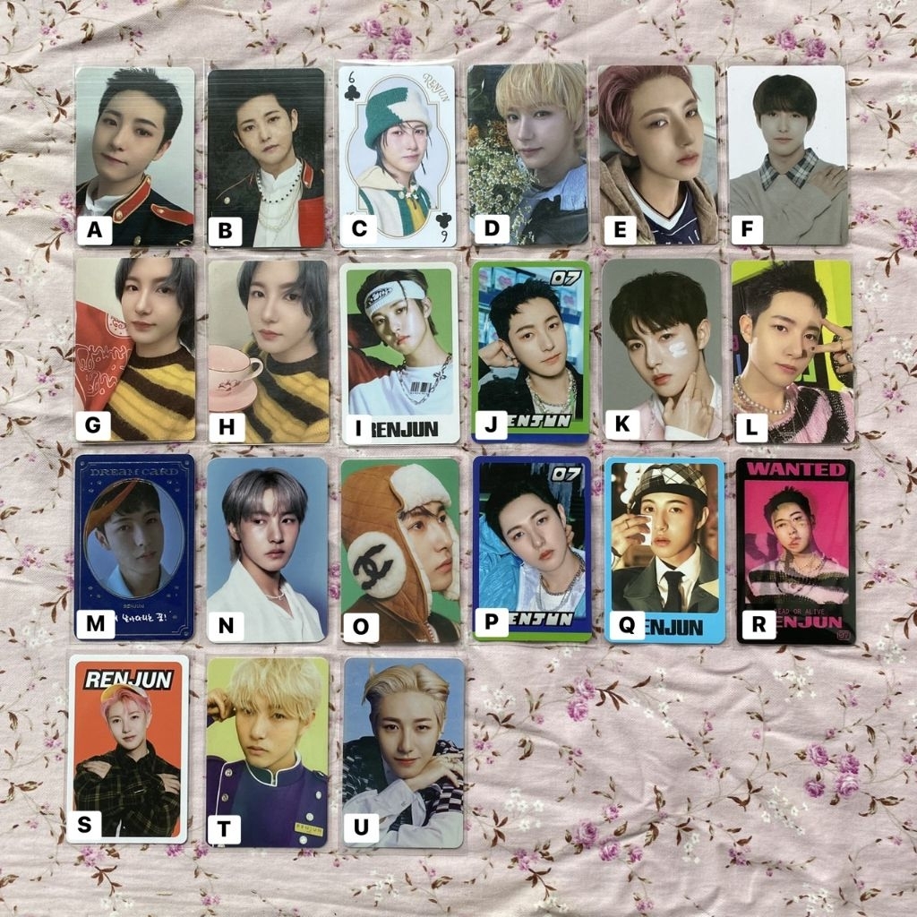 Official photocard renjun mfal ld lucky draw glitch mode nct dream, pink christmas dream scape mumo 