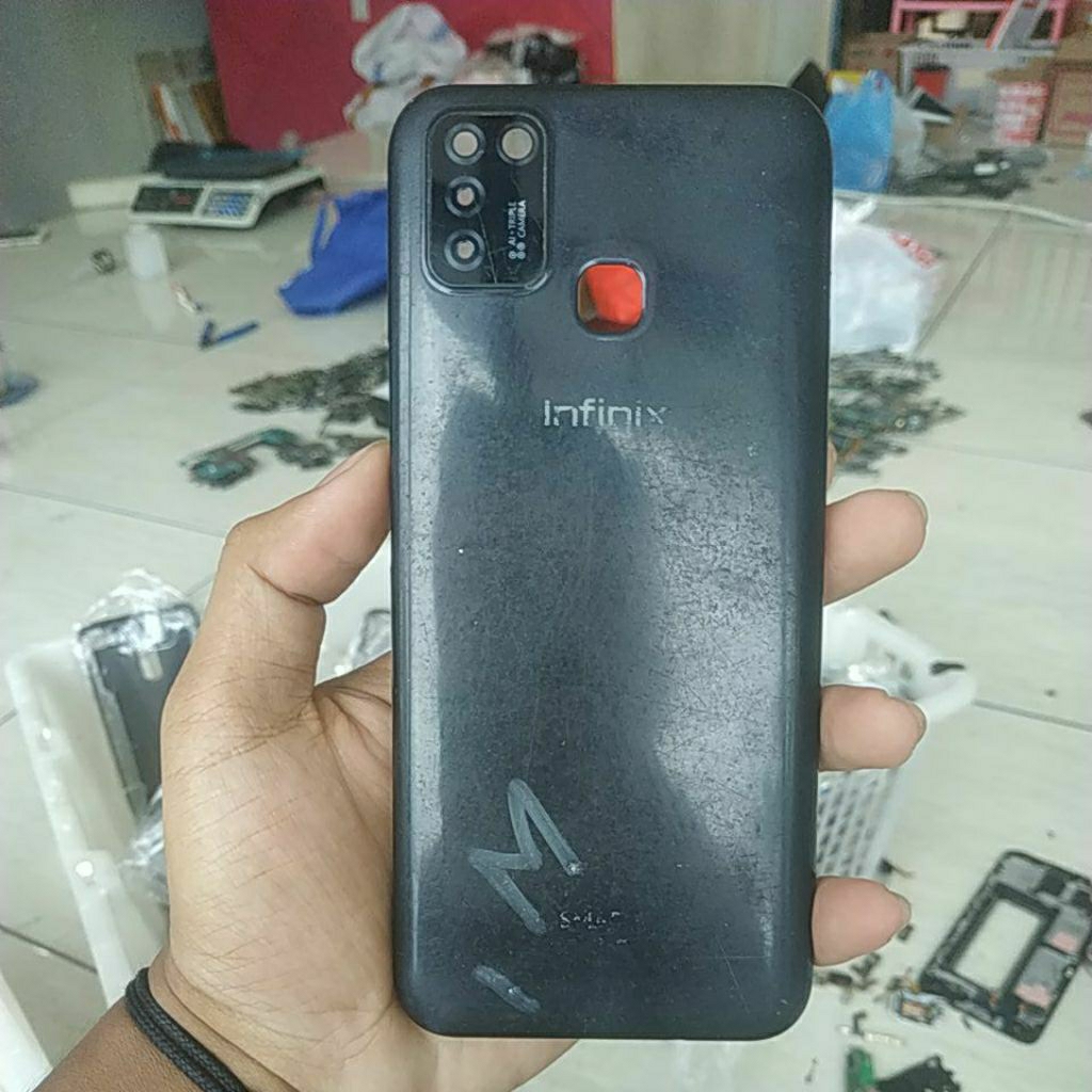 backdoor bekas infinix smart 5,tanpa tombol kaca kamera pecah