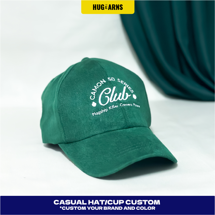 HUGeARNS - Topi Premium Baseball Custom Logo / Topi Custom Corporate Merchandise Topi Custom Bordir 