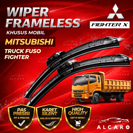 Alcaro Wiper Frameless Truk FUSO FIGHTER Original Premium - Wiper Truk FUSO FIGHTER - Wiper FUSO Fra