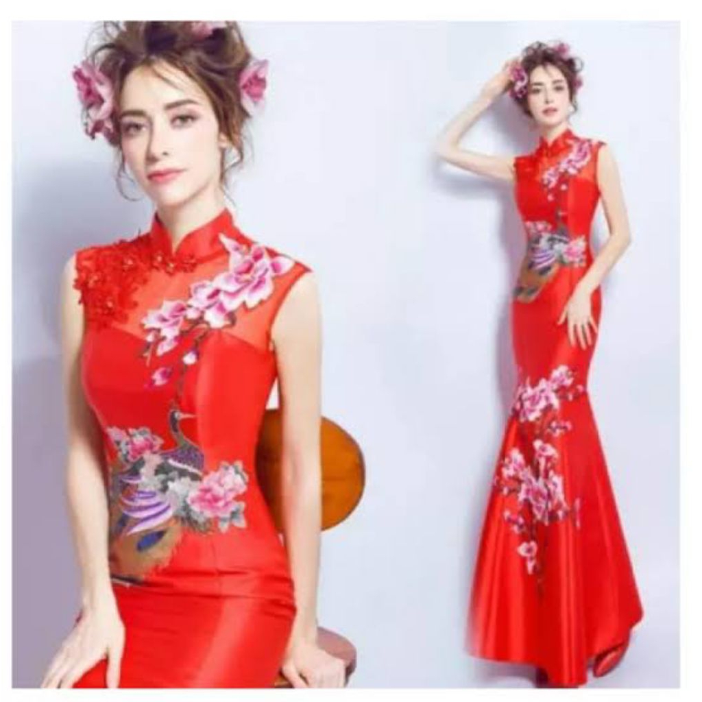 cheongsam sangjit merah