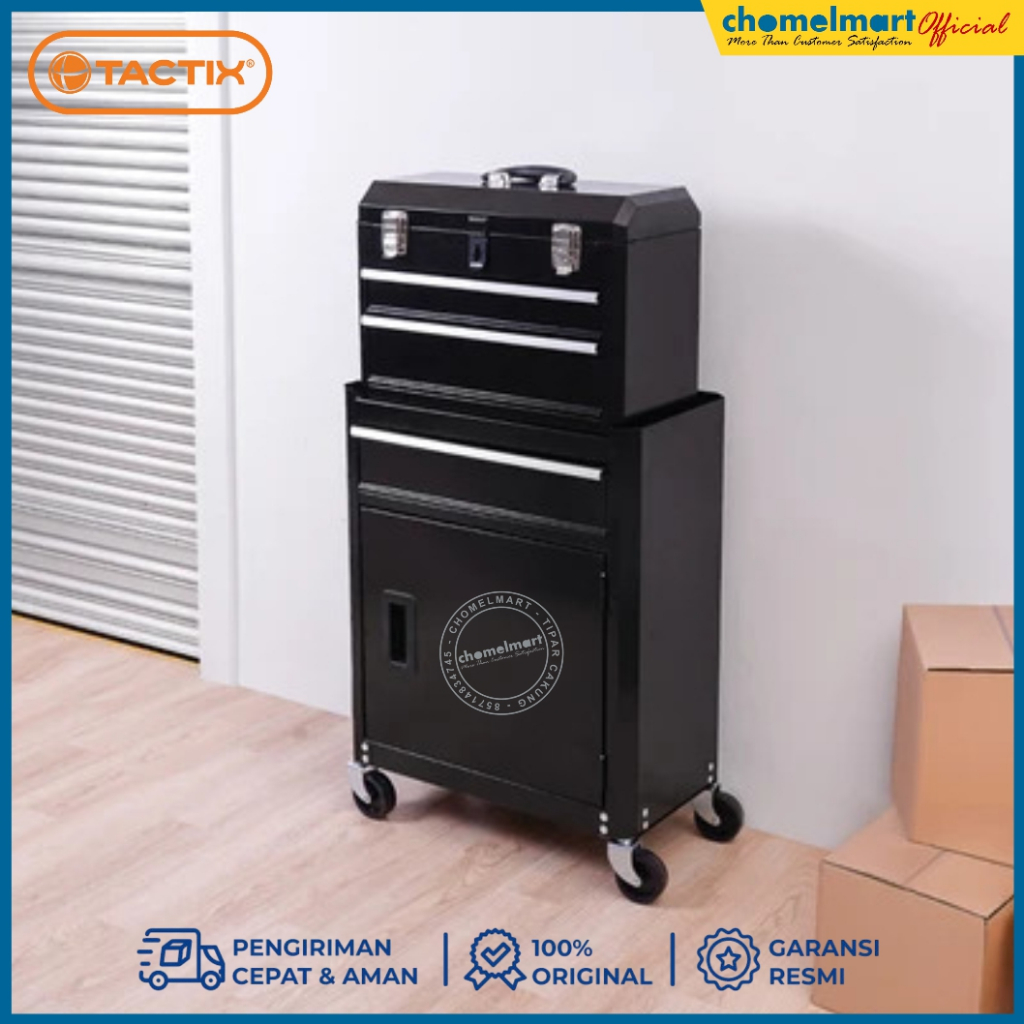 Tactix Troli Kabinet Perkakas 2 In 1 – Hitam 10482841