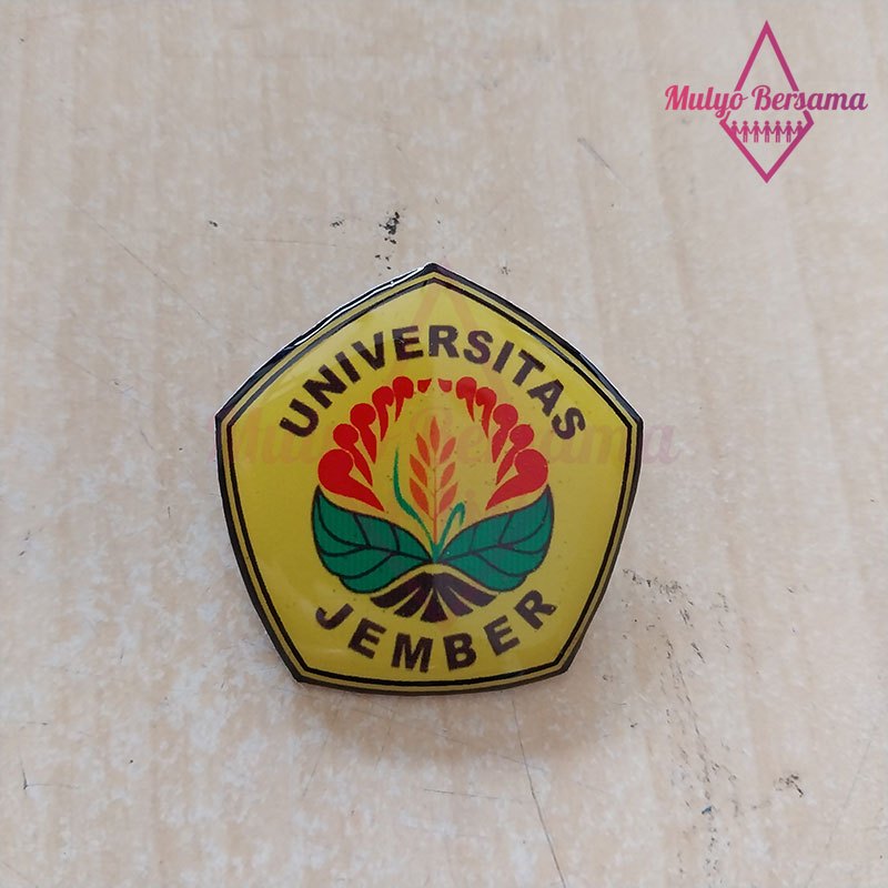 Pin Logo Universitas Jember Lencana Pin UNEJ - Mulyo Bersama
