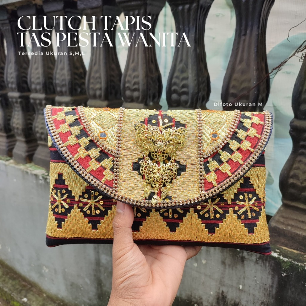 CLUTCH TAPIS LAMPUNG - TAS WANITA LAMPUNG - TAS PESTA LAMPUNG - SOUVENIR TAS LAMPUNG - LAMPUNG ETHNI
