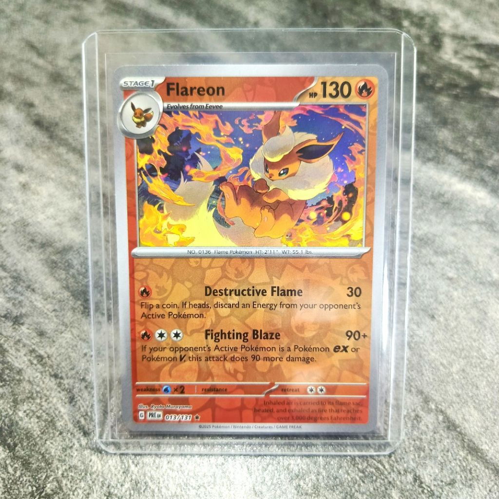 Kartu pokemon original flareon holo reverse | kartu pokemon asli original english | dapat toploader 