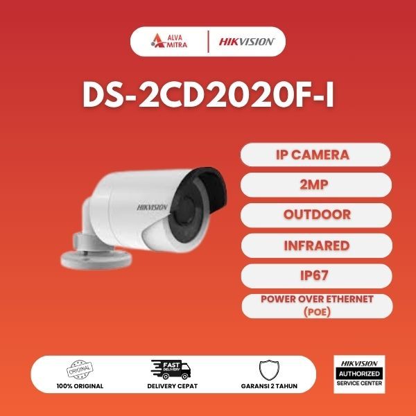 Hikvision DS-2CD2020F-I Kamera IP 2MP Bullet IR Fixed Lens