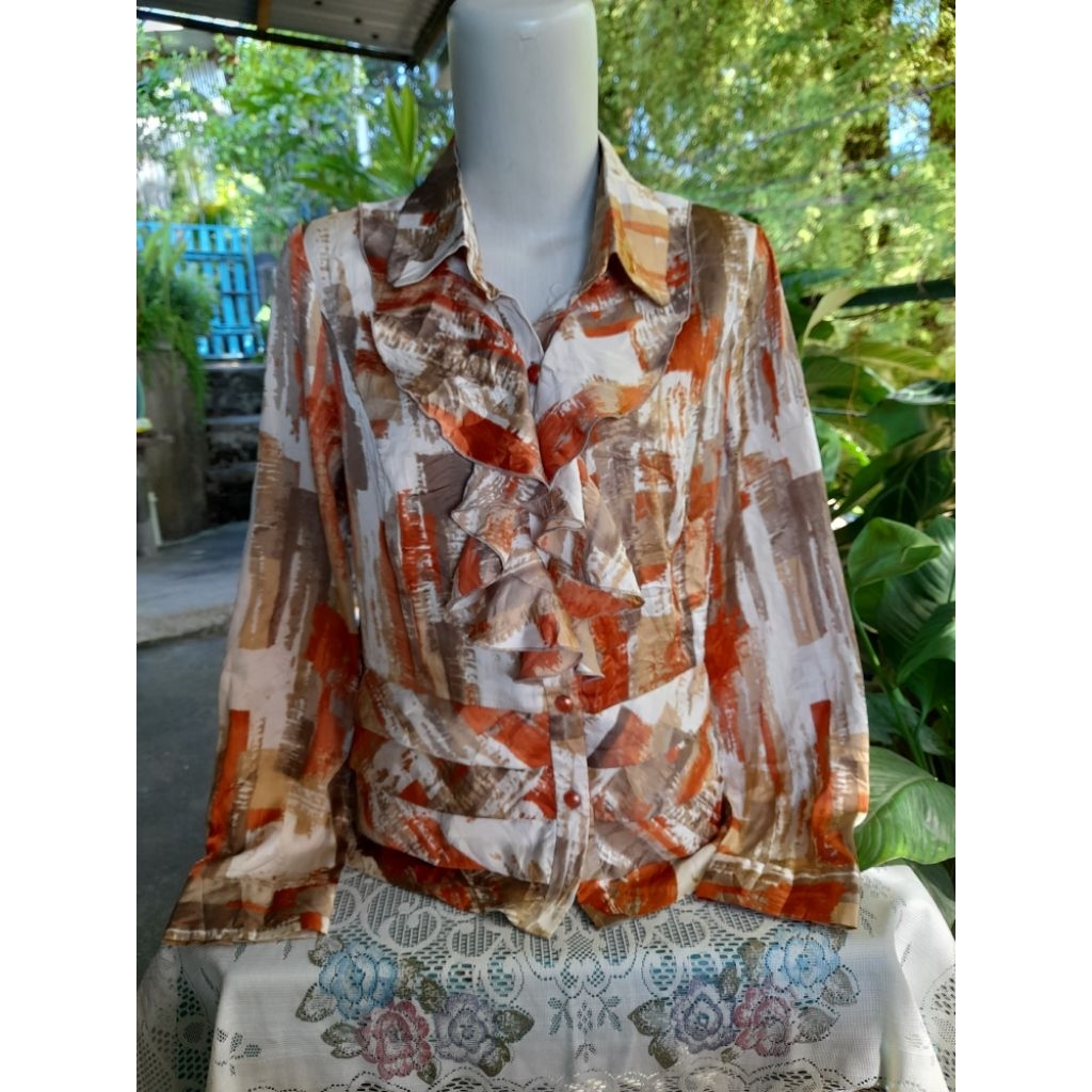 blus corak satin