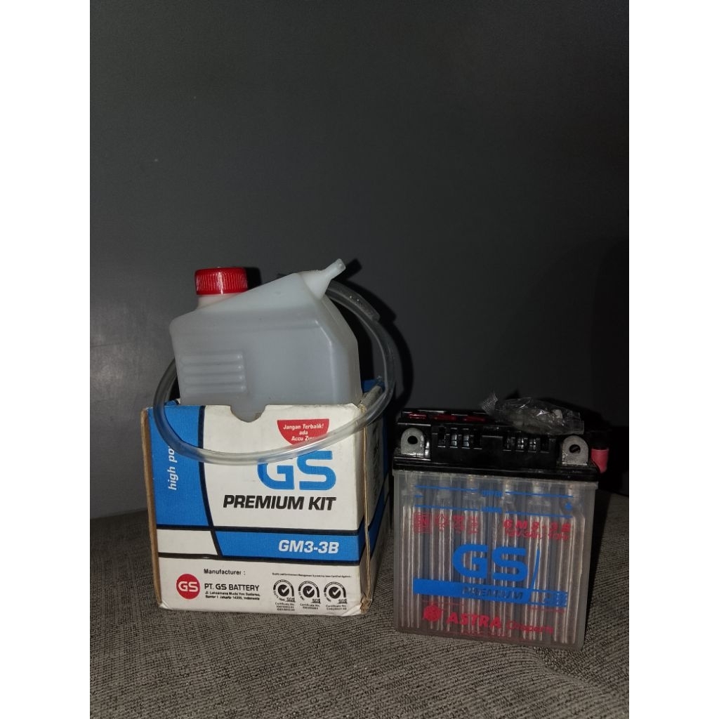 AKI/BATERAI BASAH GS GM3 - 3B (12V 3Ah)