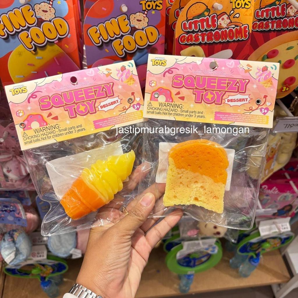 Squeezy Toy Miniso Original | Squishy Dessert Lucu Mainan Anak & Koleksi | Miniso Toys